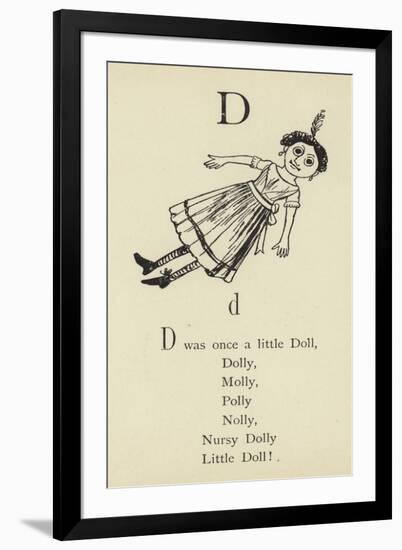 The Letter D-Edward Lear-Framed Giclee Print