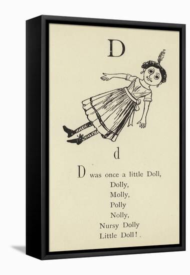 The Letter D-Edward Lear-Framed Stretched Canvas