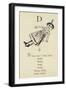 The Letter D-Edward Lear-Framed Giclee Print