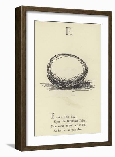 The Letter E-Edward Lear-Framed Giclee Print