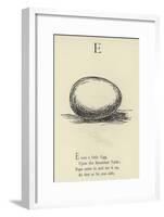 The Letter E-Edward Lear-Framed Giclee Print