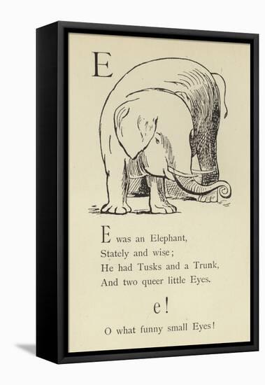 The Letter E-Edward Lear-Framed Stretched Canvas