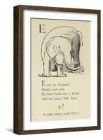 The Letter E-Edward Lear-Framed Giclee Print