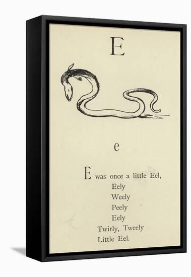 The Letter E-Edward Lear-Framed Stretched Canvas