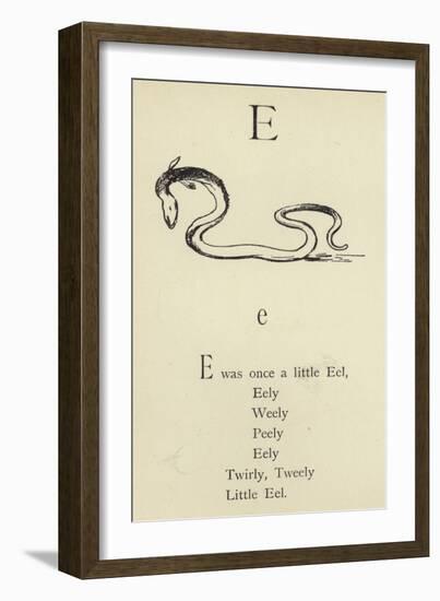 The Letter E-Edward Lear-Framed Giclee Print