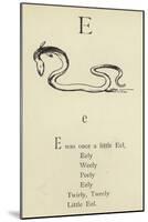 The Letter E-Edward Lear-Mounted Giclee Print