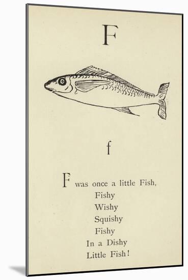 The Letter F-Edward Lear-Mounted Giclee Print