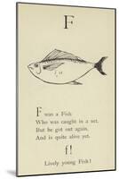 The Letter F-Edward Lear-Mounted Giclee Print