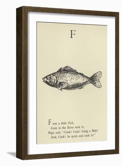 The Letter F-Edward Lear-Framed Giclee Print