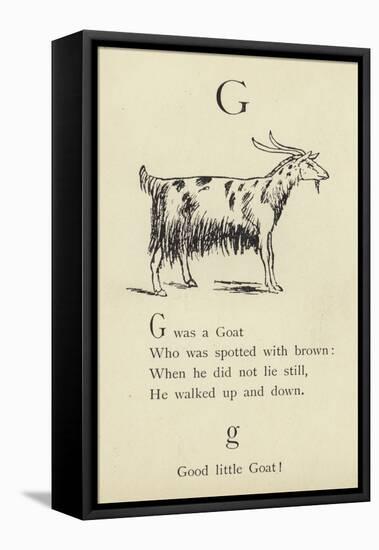 The Letter G-Edward Lear-Framed Stretched Canvas