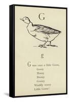 The Letter G-Edward Lear-Framed Stretched Canvas