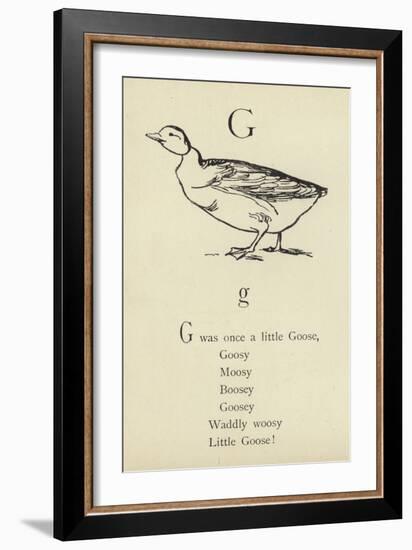 The Letter G-Edward Lear-Framed Giclee Print