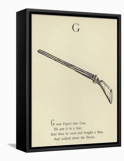 The Letter G-Edward Lear-Framed Stretched Canvas