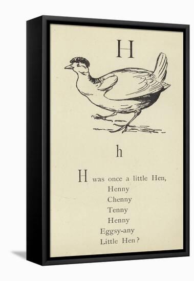 The Letter H-Edward Lear-Framed Stretched Canvas