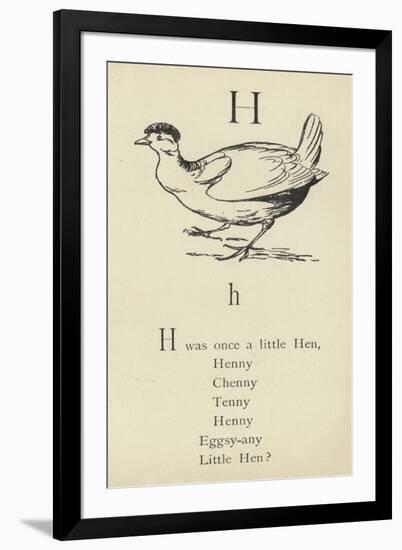 The Letter H-Edward Lear-Framed Giclee Print