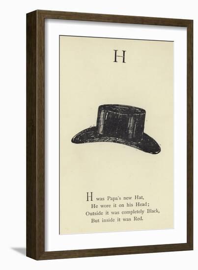 The Letter H-Edward Lear-Framed Giclee Print