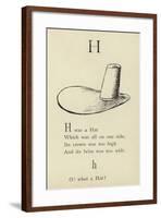 The Letter H-Edward Lear-Framed Giclee Print