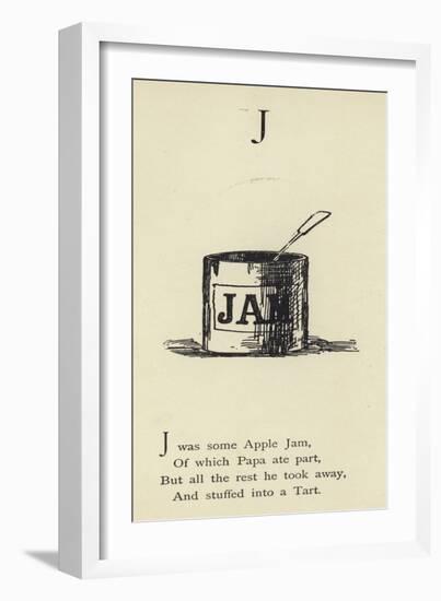 The Letter J-Edward Lear-Framed Giclee Print