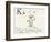 The Letter K of the Alphabet, c.1880 Pen and Indian Ink-Edward Lear-Framed Giclee Print