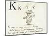 The Letter K of the Alphabet, c.1880 Pen and Indian Ink-Edward Lear-Mounted Giclee Print