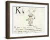 The Letter K of the Alphabet, c.1880 Pen and Indian Ink-Edward Lear-Framed Giclee Print