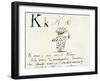 The Letter K of the Alphabet, c.1880 Pen and Indian Ink-Edward Lear-Framed Giclee Print