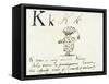 The Letter K of the Alphabet, c.1880 Pen and Indian Ink-Edward Lear-Framed Stretched Canvas