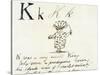 The Letter K of the Alphabet, c.1880 Pen and Indian Ink-Edward Lear-Stretched Canvas