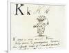 The Letter K of the Alphabet, c.1880 Pen and Indian Ink-Edward Lear-Framed Giclee Print