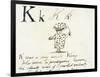 The Letter K of the Alphabet, c.1880 Pen and Indian Ink-Edward Lear-Framed Giclee Print