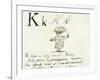 The Letter K of the Alphabet, c.1880 Pen and Indian Ink-Edward Lear-Framed Giclee Print