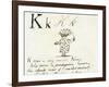 The Letter K of the Alphabet, c.1880 Pen and Indian Ink-Edward Lear-Framed Giclee Print