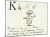 The Letter K of the Alphabet, c.1880 Pen and Indian Ink-Edward Lear-Mounted Giclee Print