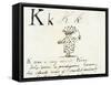 The Letter K of the Alphabet, c.1880 Pen and Indian Ink-Edward Lear-Framed Stretched Canvas