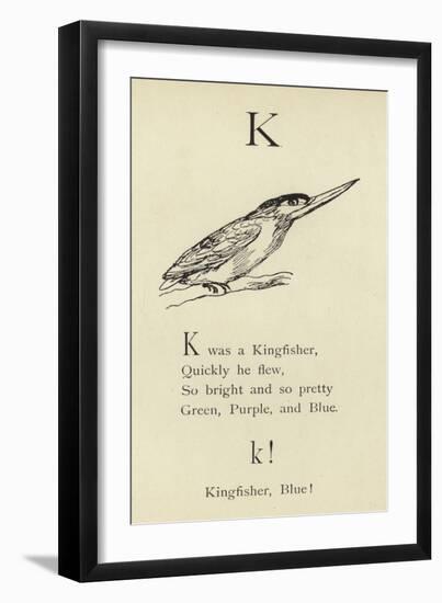 The Letter K-Edward Lear-Framed Giclee Print