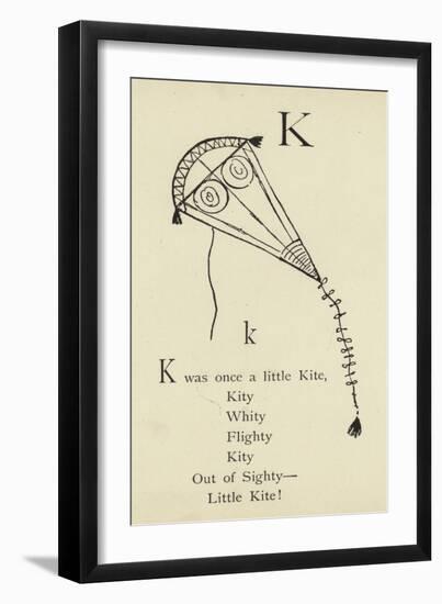 The Letter K-Edward Lear-Framed Giclee Print