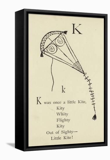The Letter K-Edward Lear-Framed Stretched Canvas