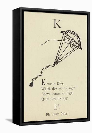 The Letter K-Edward Lear-Framed Stretched Canvas