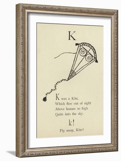 The Letter K-Edward Lear-Framed Giclee Print