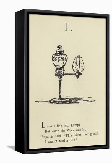 The Letter L-Edward Lear-Framed Stretched Canvas