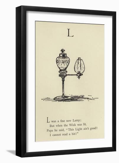 The Letter L-Edward Lear-Framed Giclee Print