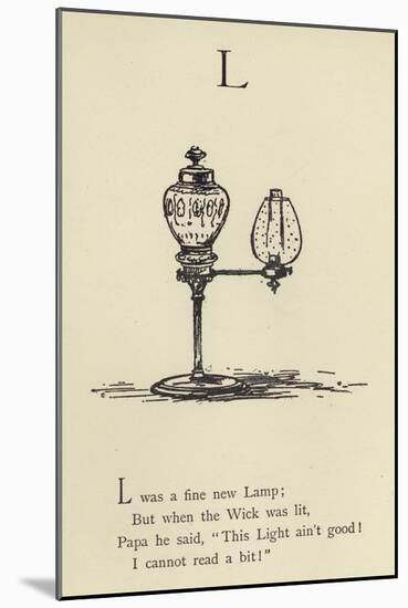 The Letter L-Edward Lear-Mounted Giclee Print