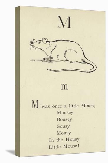 The Letter M-Edward Lear-Stretched Canvas
