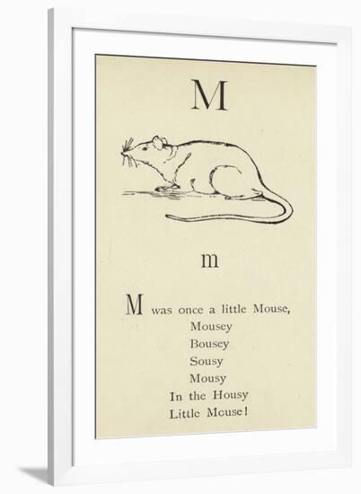 The Letter M-Edward Lear-Framed Giclee Print