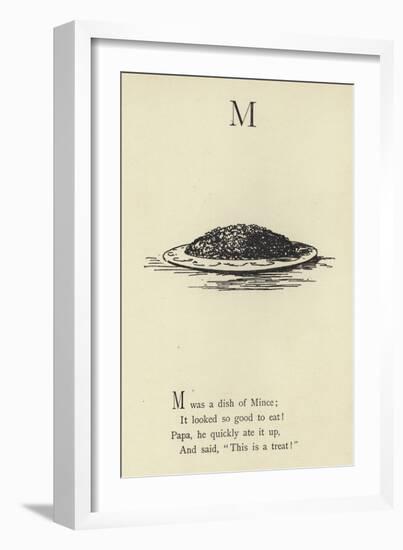 The Letter M-Edward Lear-Framed Giclee Print