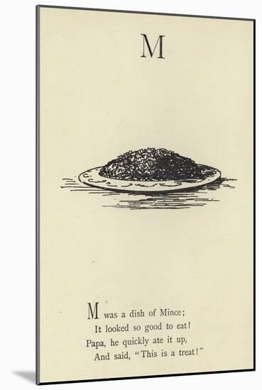 The Letter M-Edward Lear-Mounted Giclee Print