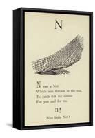 The Letter N-Edward Lear-Framed Stretched Canvas
