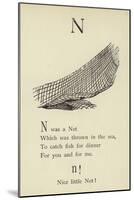 The Letter N-Edward Lear-Mounted Giclee Print