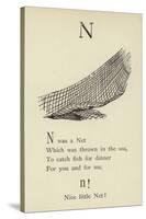 The Letter N-Edward Lear-Stretched Canvas