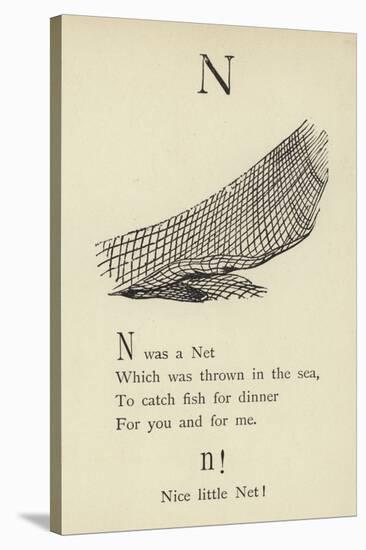 The Letter N-Edward Lear-Stretched Canvas